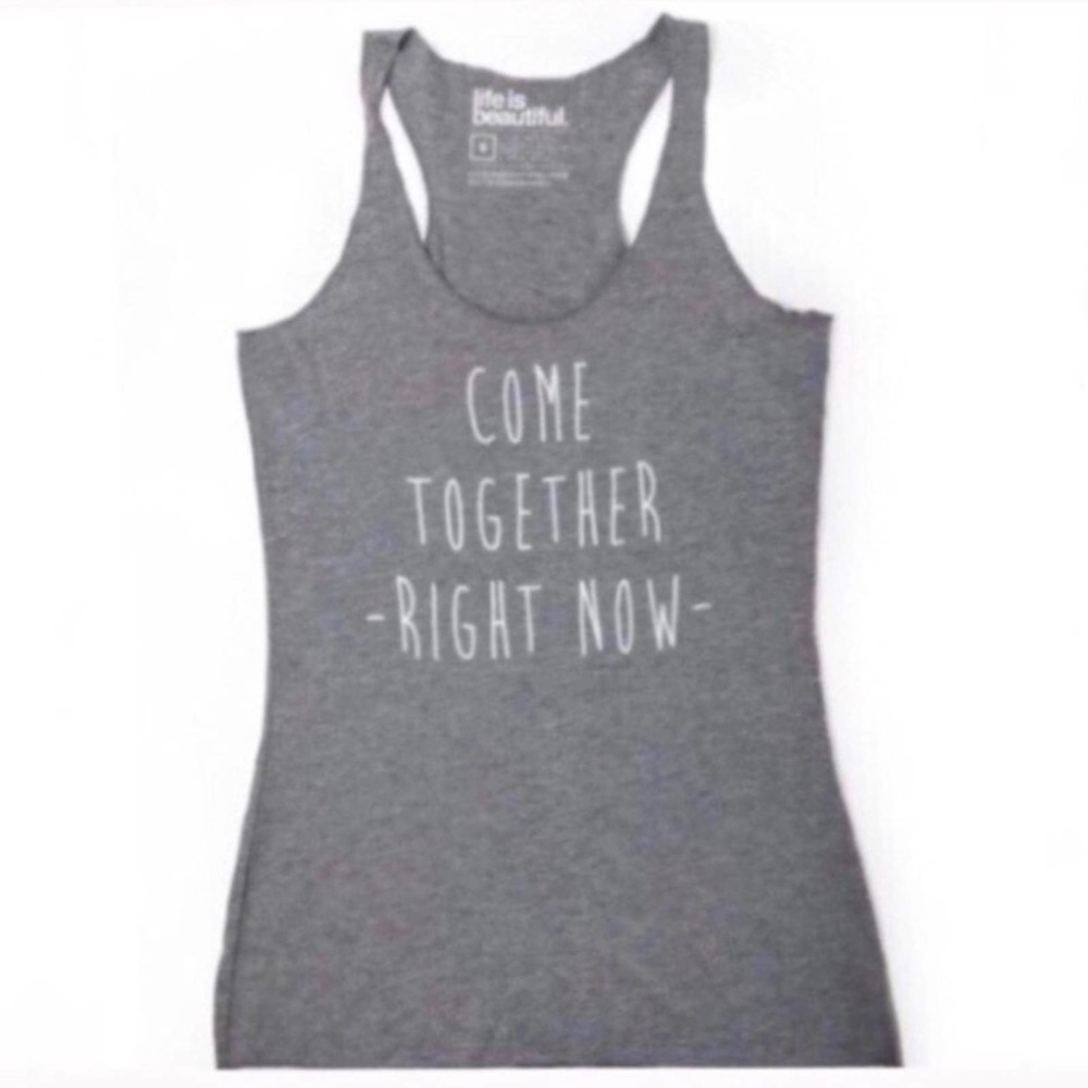 “Come Together Right Now” Racerback Tank